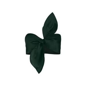 NEW ANDRES OTALORA women's suspiro tie detailed silk organza crop top in pine gr